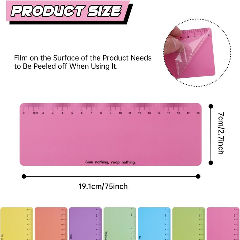 Winfox Pink Dyslexia Tools for Kids, 10-Piece Guided Reading Strips, Colored Overlay Highlighters, Reading Tracking Rulers for Visual Stress, ADHD, Irlens Syndrome - Image 2